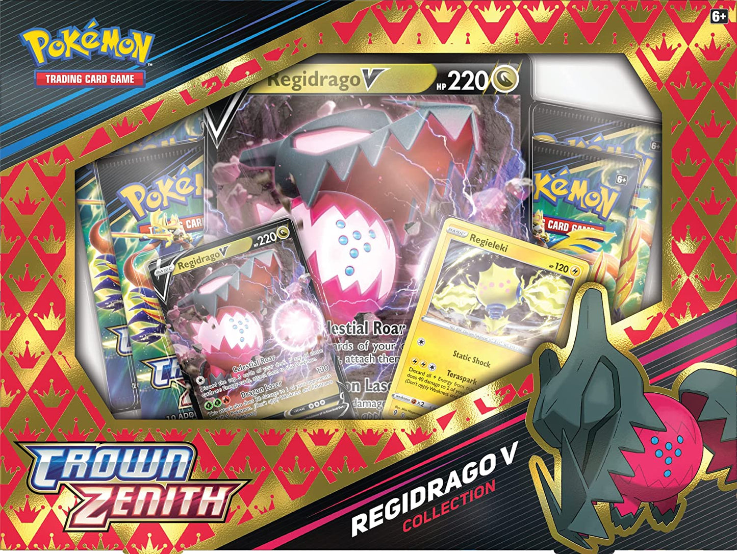 Pokemon Regidrago V Crown Zenith Collection - 4 Packs
