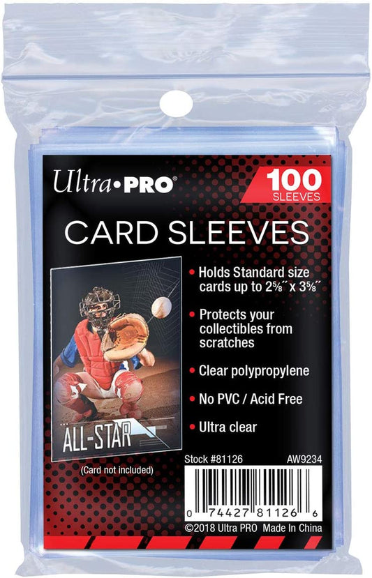- Penny Sleeves® Clear Soft Card Sleeves 100Ct. 2.5" X 3.5", Protect and Store Valuable Sports Cards, Baseball Cards, Football Cards, Basketball Cards and Even Gaming Cards, MTG & DND