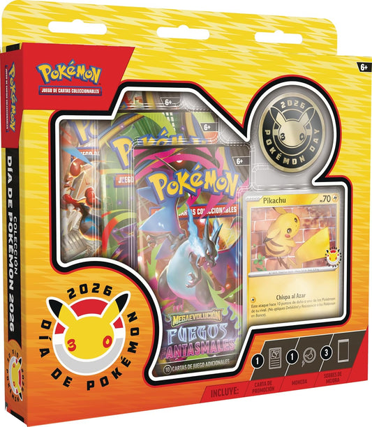 :  Day of 2026 Collection (1 Holographic Promo Card, 1 Coin and 3 Booster Packs)