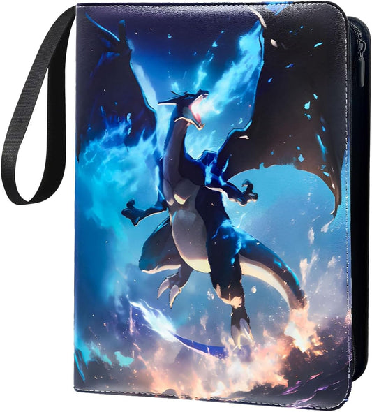 Álbum Cartas Para Colección,Carpeta Con 50 Páginas Y 400 Bolsillos, Cubierta Impermeable De PU, Alta Transparencia, Compatible Con Todo Tipo De Cartas