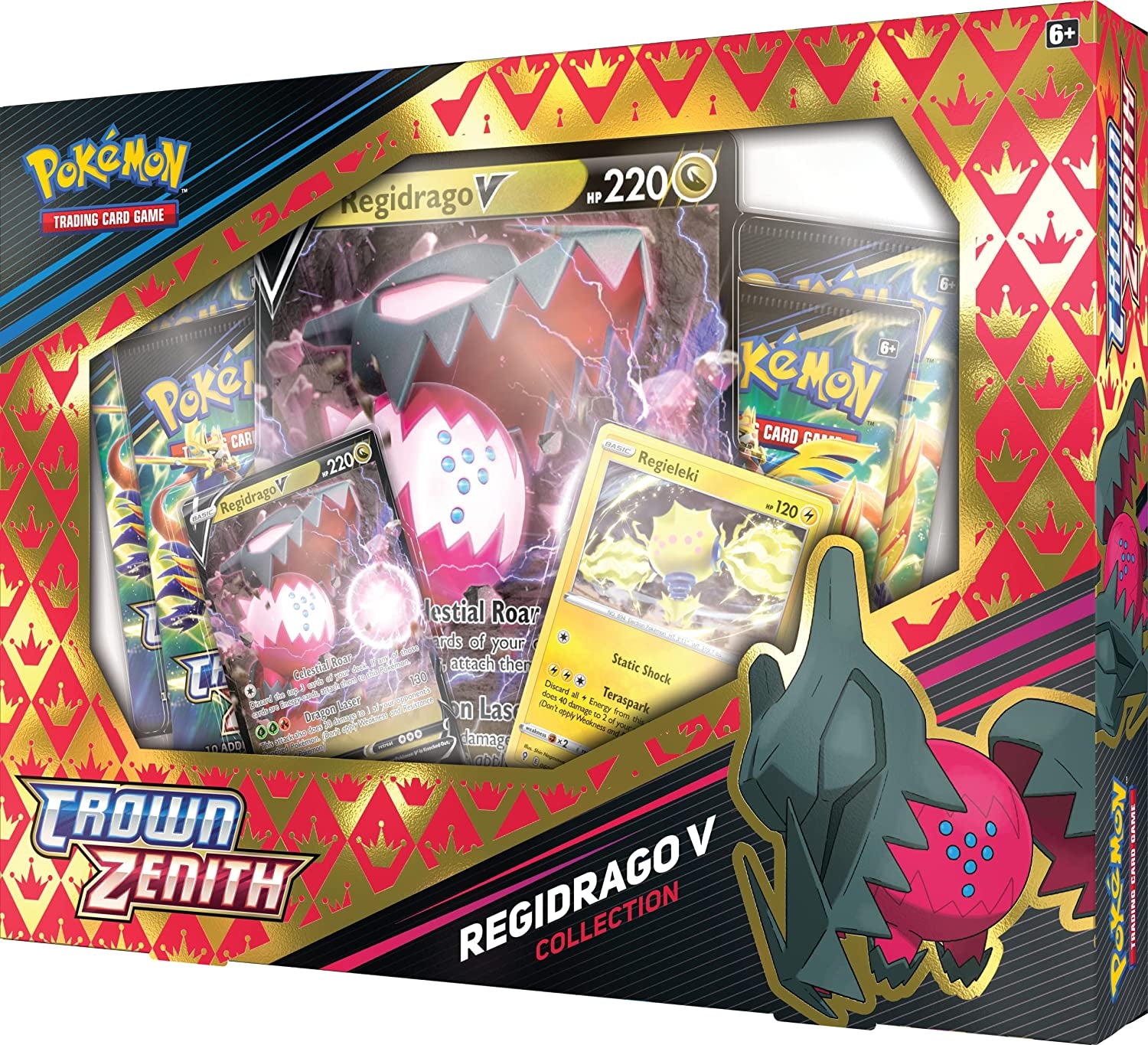 Pokemon Regidrago V Crown Zenith Collection - 4 Packs