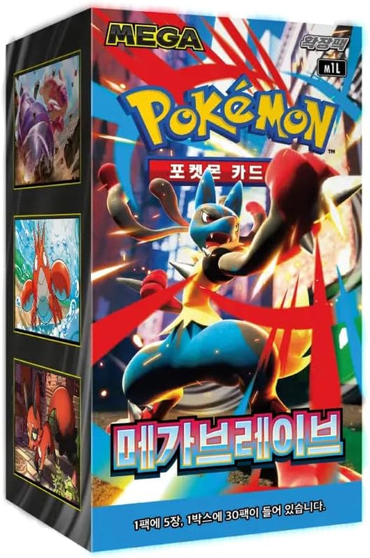 Pokemon Mega Brave M1L Caja Booster Coreana 30 Sobres Cartas Originales