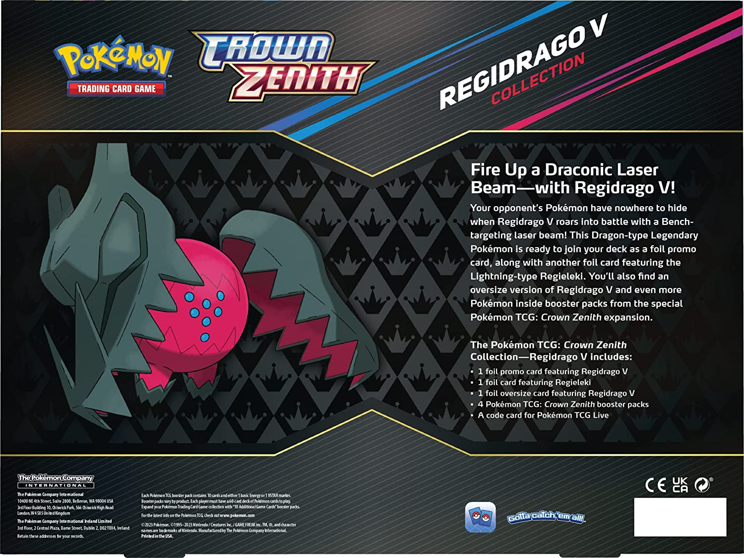 Pokemon Regidrago V Crown Zenith Collection - 4 Packs