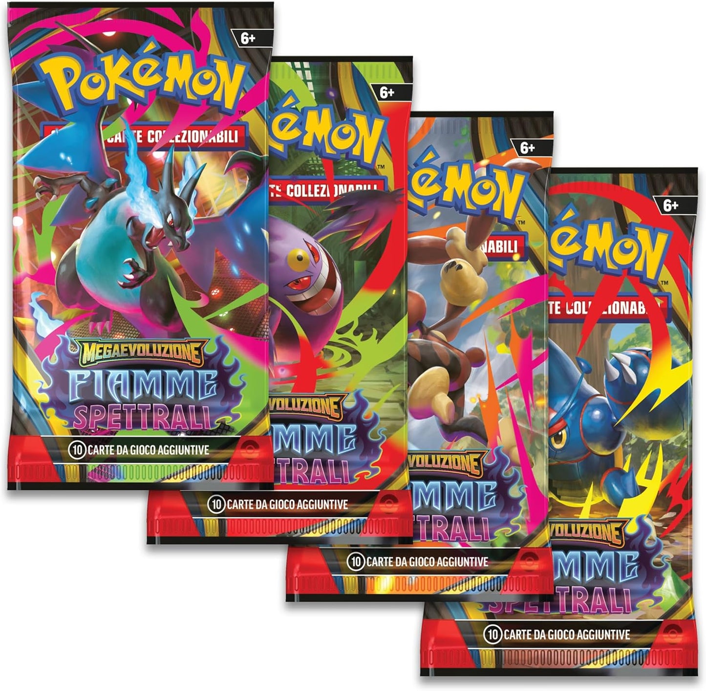: Megaevolution Elite Trainer Set – Spectral Flames from the  TCG (A Full Length Promo Card, Nine Expansion Packs and Premium Accessories)